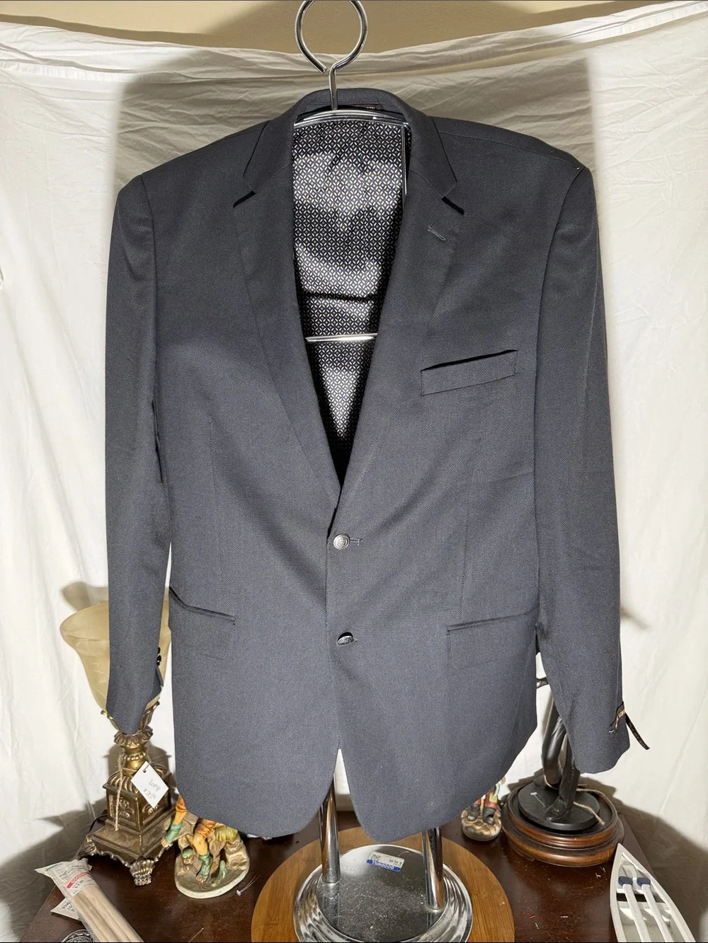Classic Men's Black Single-Breasted Sport Coat Blazer